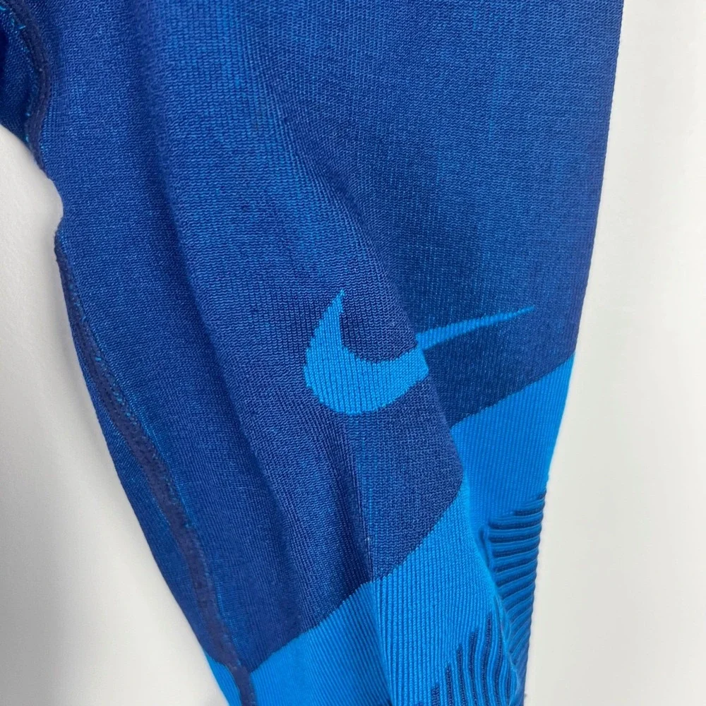 Nike Junior Fenom Seamless Tights Blue Size Medium
